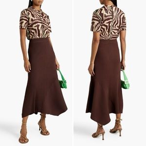 A.L.C. Black Jaime Assymetric Ribbed Knit Maxi Skirt Size S NWT